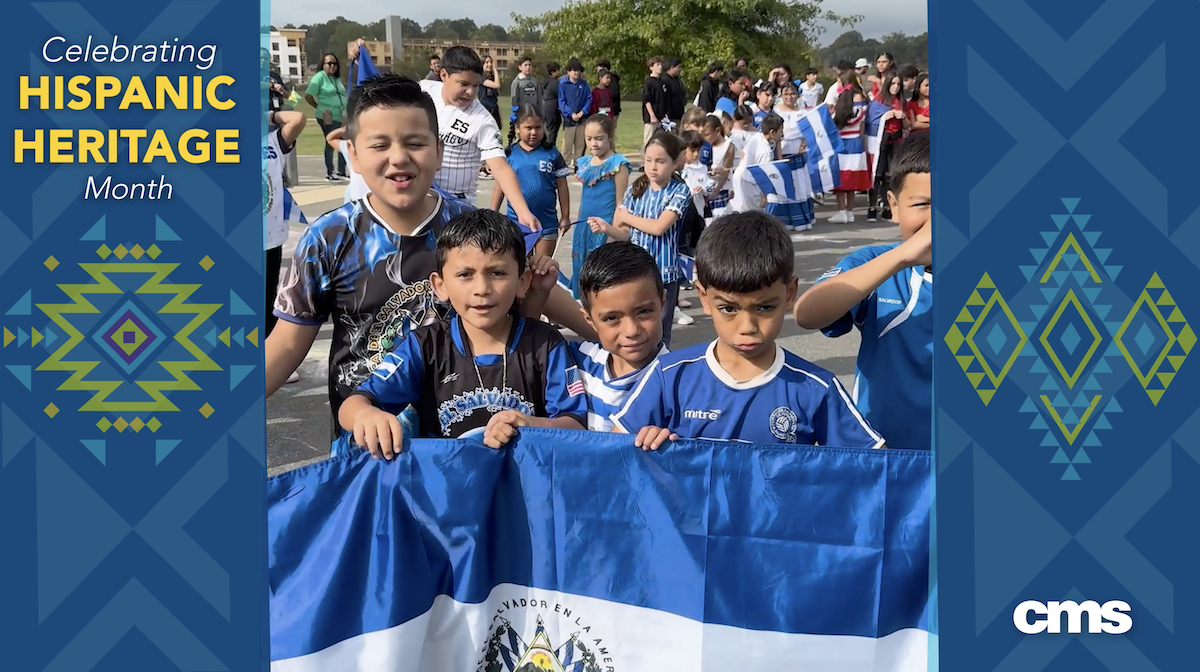  Elementary students celebrate Hispanic Heritage during a school-wide flag parade